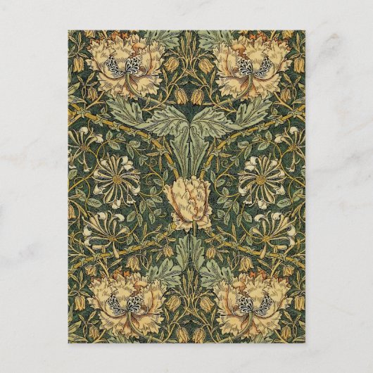 William Morris Honeysuckle Green Postkarte (Vorderseite)
