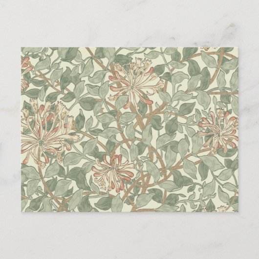 William Morris Honeysuckle Green Postkarte (Vorderseite)