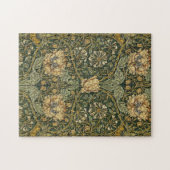 William Morris Honeysuckle Green Puzzle (Horizontal)