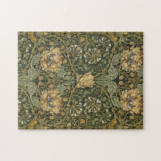 William Morris Honeysuckle Green Puzzle (Horizontal)