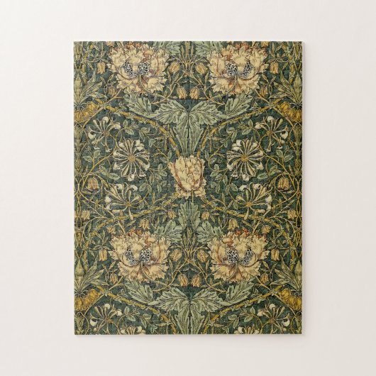 William Morris Honeysuckle Green Puzzle (Vertikal)