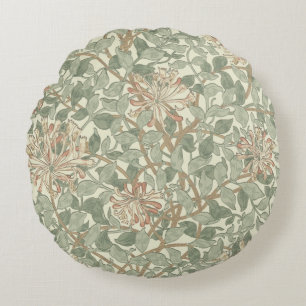 William Morris Honeysuckle Green Rundes Kissen