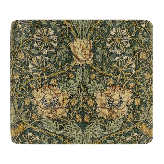 William Morris Honeysuckle Green Schneidebrett (Vorderseite)