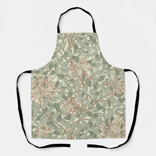 William Morris Honeysuckle Green Schürze (Vorderseite)