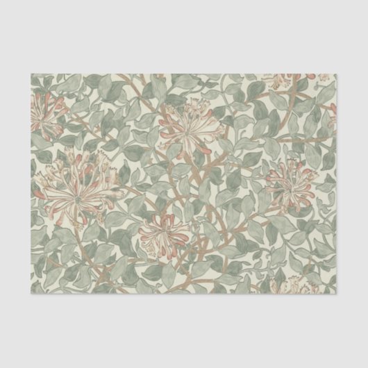 William Morris Honeysuckle Green Seidenpapier (Vorderseite)
