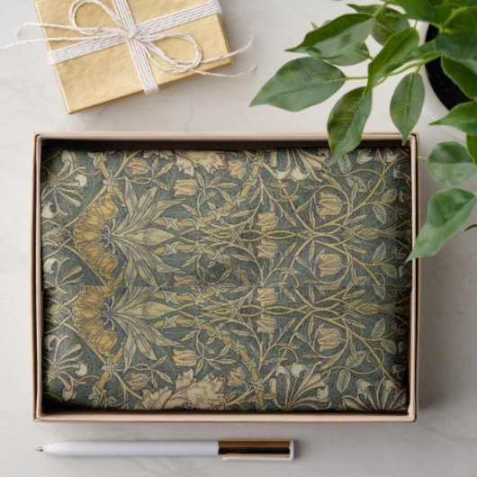 William Morris Honeysuckle Green Seidenpapier (Geschenk)