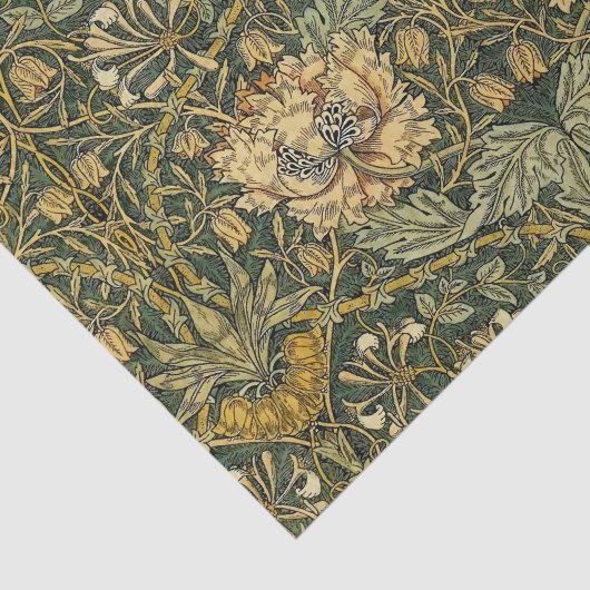 William Morris Honeysuckle Green Seidenpapier (Ausschnitt)