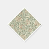 William Morris Honeysuckle Green Serviette (Ecke)
