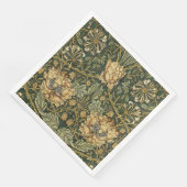 William Morris Honeysuckle Green Serviette (Ecke)