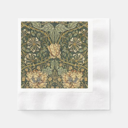 William Morris Honeysuckle Green Serviette (Vorderseite)