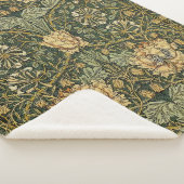 William Morris Honeysuckle Green Sherpadecke (3/4)