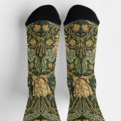 William Morris Honeysuckle Green Socken (Oben)