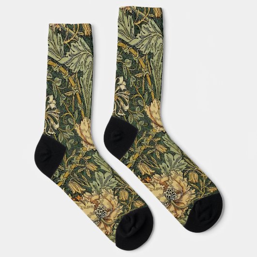 William Morris Honeysuckle Green Socken (Rechts)