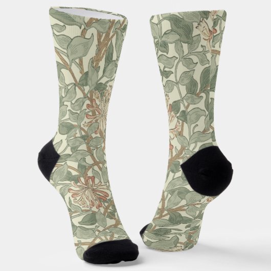 William Morris Honeysuckle Green Socken (Gewinkelt)