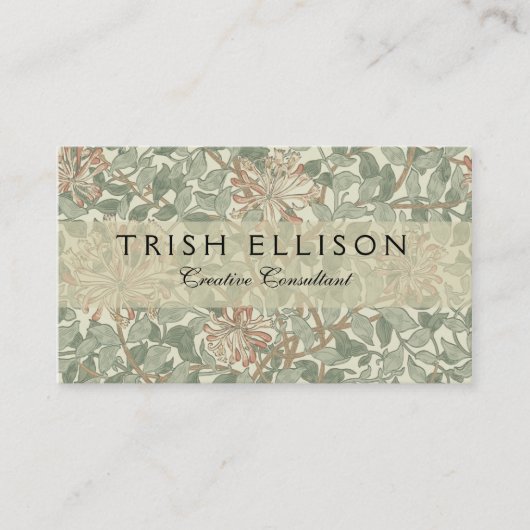 William Morris Honeysuckle Green Visitenkarte (Vorderseite)