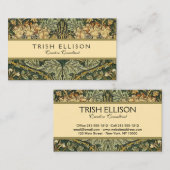 William Morris Honeysuckle Green Visitenkarte (Vorne/Hinten)
