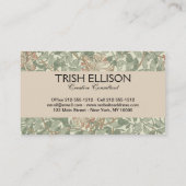 William Morris Honeysuckle Green Visitenkarte (Rückseite)