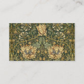 William Morris Honeysuckle Green Visitenkarte (Rückseite)