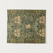 William Morris Honeysuckle Green Wandteppich (Vorderseite (Horizontal))