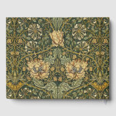 William Morris Honeysuckle Green Yellow Gästebuch (Rückseite)