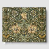 William Morris Honeysuckle Green Yellow Gästebuch (Vorderseite)