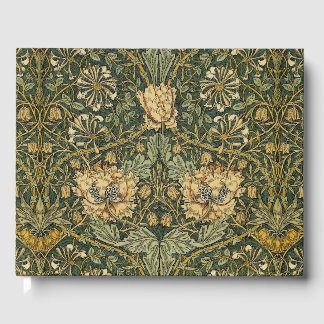William Morris Honeysuckle Green Yellow Gästebuch