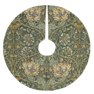 William Morris Honeysuckle Green Yellow Polyester Weihnachtsbaumdecke