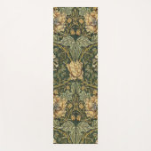 William Morris Honeysuckle Green Yogamatte (Vorderseite)