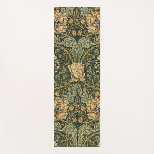 William Morris Honeysuckle Green Yogamatte (Vorderseite)