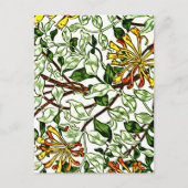 William Morris - Honeysuckle, grün und gelb Postkarte (Vorderseite)
