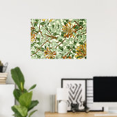 William Morris - Honeysuckle in Green und Gold Poster (Heimbüro)