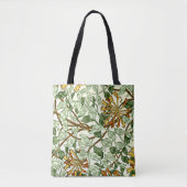 William Morris - Honeysuckle in Green und Gold Tasche (Vorderseite)