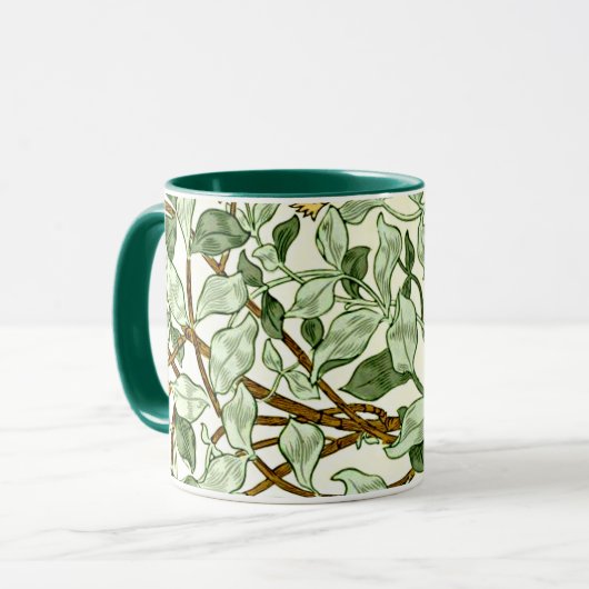 William Morris - Honeysuckle in Green und Gold Tasse (Vorderseite Links)