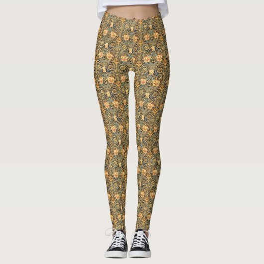 William Morris Honeysuckle Pattern Leggings (Vorderseite)