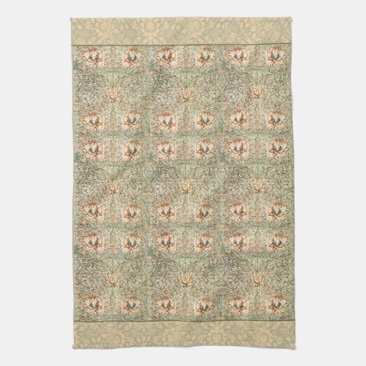 William * Morris Honeysuckle Peach Green | Geschirrtuch (Vertikal)