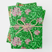 William Morris Honeysuckle, Pink. Rot, Pfirsich Geschenkpapier Set (Beispiel)