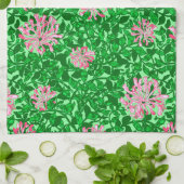 William Morris Honeysuckle, Pink und Green Geschirrtuch (Gefaltet)