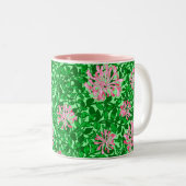 William Morris Honeysuckle, Pink und Green Zweifarbige Tasse (VorderseiteRechts)