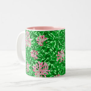 William Morris Honeysuckle, Pink und Green Zweifarbige Tasse