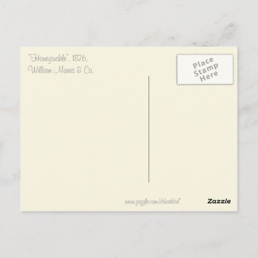 William Morris Honeysuckle Postkarte (Rückseite)