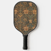 William Morris Honeysuckle Rich Red Dark Blue Pickleball Schläger (Rückseite)