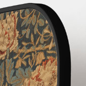 William Morris Honeysuckle Rich Red Dark Blue Pickleball Schläger (Linke Seite)