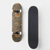 William Morris Honeysuckle Rich Red Dark Blue Skateboard (Vorderseite)