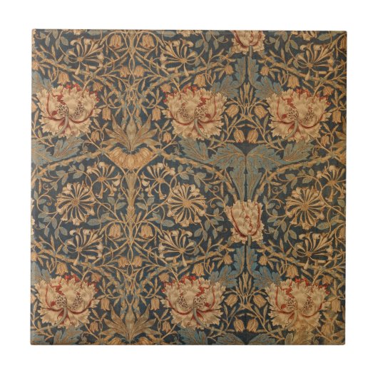 William Morris Honeysuckle Rich Tapete Fliese (Vorderseite)
