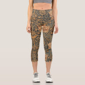 William Morris Honeysuckle Rich Wallpaper Capri Leggings (Vorderseite)