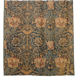 William Morris Honeysuckle Rich Wallpaper Duschvorhang