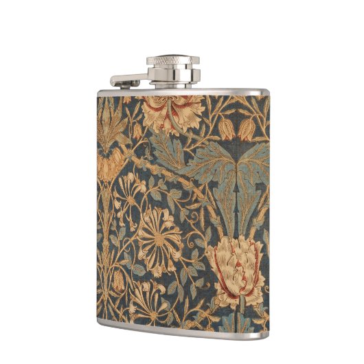 William Morris Honeysuckle Rich Wallpaper Flachmann (Links)
