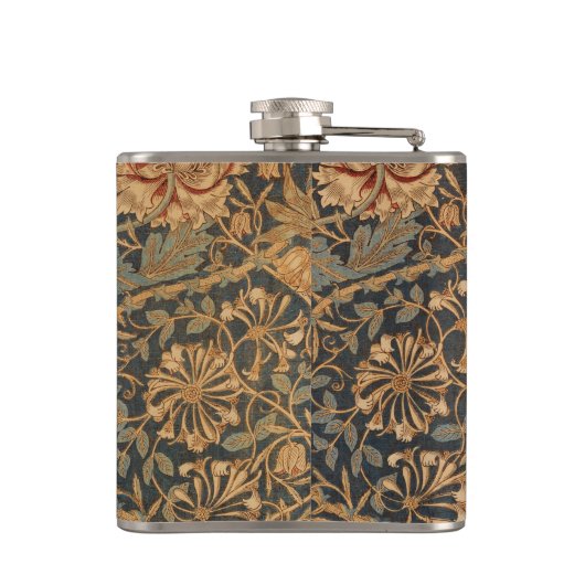 William Morris Honeysuckle Rich Wallpaper Flachmann (Rückseite)