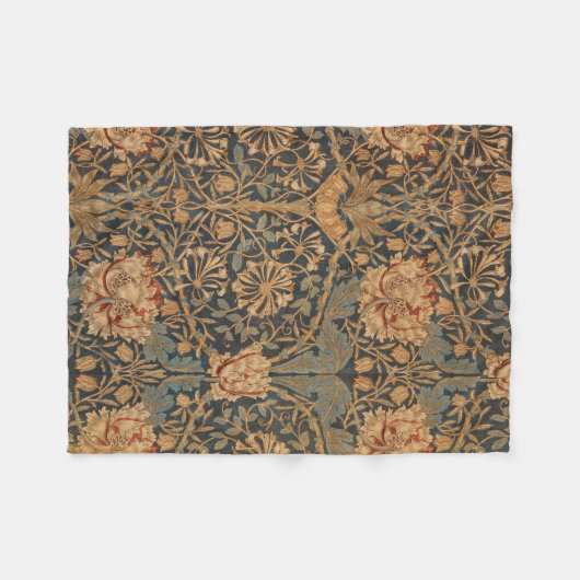 William Morris Honeysuckle Rich Wallpaper Fleecedecke (Vorderseite (Horizontal))
