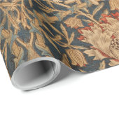 William Morris Honeysuckle Rich Wallpaper Geschenkpapier (Rolleneckpunkt)